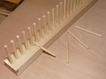 Peg Loom Medium 600mm 1-row 24 pegs. For weaving wool, fleece, rags etc.