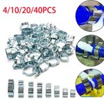 Double Ear Clamps O Clips Hose Pipe Clip Crimp Air Silicone Petrol Water Fuel UK