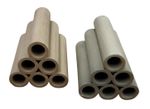 Pyramid Ceramic Breeding Hiding 6 Tube for Shrimp Fish Cave Shelter Decoration