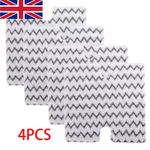4 pcs Replacement Shark Pad S6001UK S6003UK S3973 Klik n Steam Pocket Mop