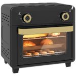 HOMCOM 10L Air Fryer Oven, Grill, Roast, Bake, Black, Refurbished