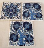 Three Art Pottery Hand made Niarchos Hellas & Appolon Keramik Rodos Greek Tiles