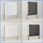 Designer Radiator Horizontal Flat Panel Oval Column Heating Single Double Rads