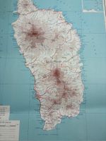 Small Map Dominica Roseau 1965 38x48cm .........................................