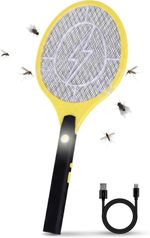 Bug Zapper Racket Fly Swatter Mosquito Bat Wasp Electric Insect Pest Killer bug