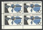 Vintage Unused US Postage Block of 10 Cent Stamps Mariner 10 Venus/Mercury