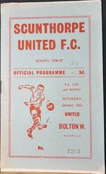 Scunthorpe United v Bolton Wanderers, FA Cup, 1958/59.