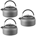 Portable Camping Kettle Aluminum Alloy Wear Resistant Silicone Handle