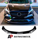 For Mercedes A Class A35 A45 AMG Line Front Splitter Gloss Black W176 2012-18