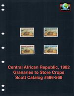 $4.60 Scott Value - 1982 CENTRAL AFRICAN R Granaries Grain CV MNH NH UMM