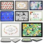 Wooden Soft Padded Cushioned Bean Bag Bed Tray Dinner Food TV Laptop Lap Tray