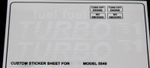 Custom Decal for 5540 Replacement Sticker Sheet