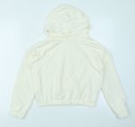 TU Girls Ivory Cotton Blend Hoodie Size 12 Years