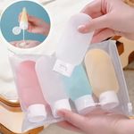 4 Pcs 60ml Travel Bottles Set, Leak-Proof Squeezable Tubes for Toiletries UK