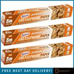 GREASE PROOF PAPER ROLL FOR BAKING GREASEPROOF WRAPPING SHEETS PREMIUM 37CMx8M