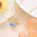 2ct Pendant Necklace Yellow Gold VVS1/D/Excellent Lab-Created Diamond Test Pass