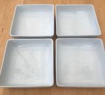 Tesco Square Cereal Dessert Bowls Set of 4 White Porcelain Sloane Range