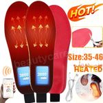 M/L Heated Insoles Rechargeable 3000mAh Battery, APP Control, 3 Heat Settings UK