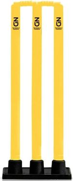 Heavy Duty Cricket Rubber Base, Stump and Bails Set | PVC Wickets | Senior Size