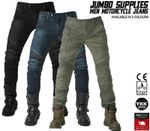 Mens Motorcycle Jeans Motorbike Pant Biker Denim Trousers with FREE CE Armor