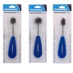 Set Of 3 Silverline Pipe Deburring Brushes Brush Steel Bristles 15mm 22mm 28mm