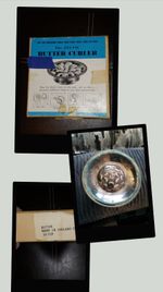Vtg Celtic Butter Curler Dish Decorative Butter Form with Original Box England