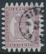 FINLAND - 1870 5Pen brown Arms, roulette III, ribbed paper, used – Facit # 5v1C3