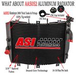 Aluminium Motor Radiator For Kawasaki Zx-6R Zx6R 1998-2002 98 UK.