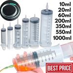 10-1000ML Reusable Big Large Plastic Hydroponics Nutrient Measuring Syringe 60ml