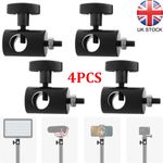 4x Adapter Convert 5/8" Stud to 1/4" Thread Light Stand Mount Bracket