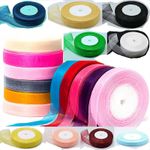 Organza Ribbon 10mm, 12mm 15mm,20mm 25mm 38mm 44 Mtr each Buy 2 &3rd Free Add 3