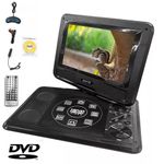 Portable DVD Player CD TV 16:9 LCD Large Swivel Screen AV Rechargeable Remote UK