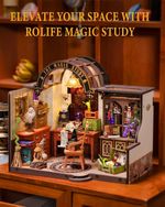 Rolife DIY Miniature Dollhouse Kit The Magic Study Mini House Kit Kids for Gifts