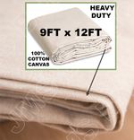 5 x Canvas Dust Sheets Extra Heavy Duty 100% Cotton Large Painter Dust Sheet