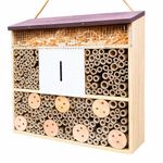 Large Insect House Butterfly Bee Beetle Bug Hotel Wooden Garden Shelter 30x30cm
