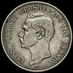 Germany, Hessen, 1898 Ernst Ludwig Silver 2 Mark, Very Rare