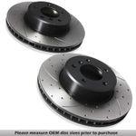 FRONT DRILLED GROOVED 324MM BRAKE DISCS FOR BMW 5 SERIES E60 E61 520D 530D 02-10