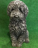 Large Cockapoo Concrete Ornament Dog Sculpture Frost Protected