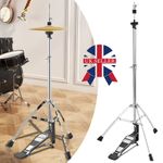 100CM Hi-Hat Cymbal Stand Single Braced 3-Leg Adjustable With 30CM Peda