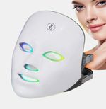 7-Colour LED Light Therapy Full Face Mask Portable ABS White Unisex Skin