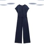 Ex Hush Women's Organic Cotton Jersey Jumpsuit in Navy (Defect)