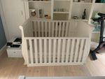 Silver Cross Nostalgia Sleigh Cot Bed - Used, Incl Mattress