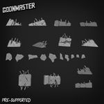 Concrete Rubble Pack 2 - Basing Kit/ Basing Bits/ Model Scenery/ Goon Master