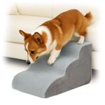3 Step Dog Stairs Pet Steps for Bed Sofa Non Slip Foam Ladder for Small Dogs