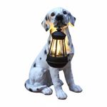 Solar Dog Garden Statue Auto on/deactivated Solar Dog Lantern Hand Painted Look