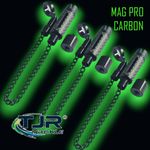 3 x Carbon Mag Pro Bite Indicators Bobbins with Magnetic Line Clip, Bite Alarms