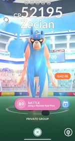 Pokemon Go Hero Zacian Remote Raid Invite. Guaranteed “Win” - Read Description!!