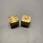 Set Of 2 Large Brass Dice