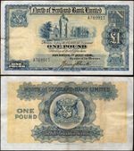 North of Scotland Bank. One Pound 1-7-1938 (BYB; SC712a) A769911 Crisp F-VF.