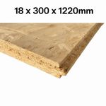 18mm OSB3 Loft Panels Pack of 3 - Tongue & Groove Attic Flooring 1220x300mm